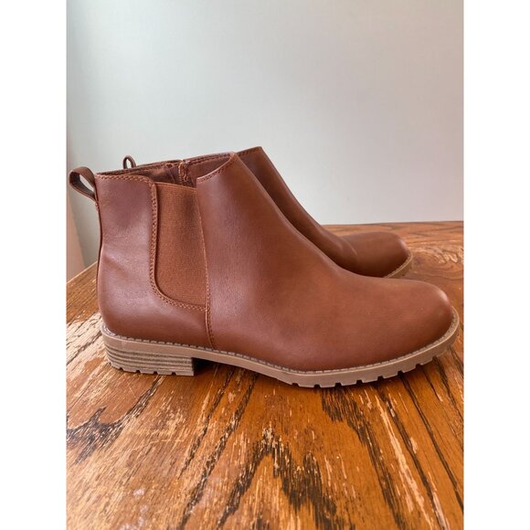 Sonoma Women 9.5 Cilantro Boot in Cognac Faux Leather Bootie WORN ONCE - Picture 3 of 5